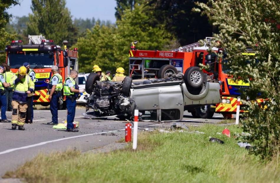 Two people were killed in an earlier crash on Main North Rd/State Highway 1, Sefton. Photo:...