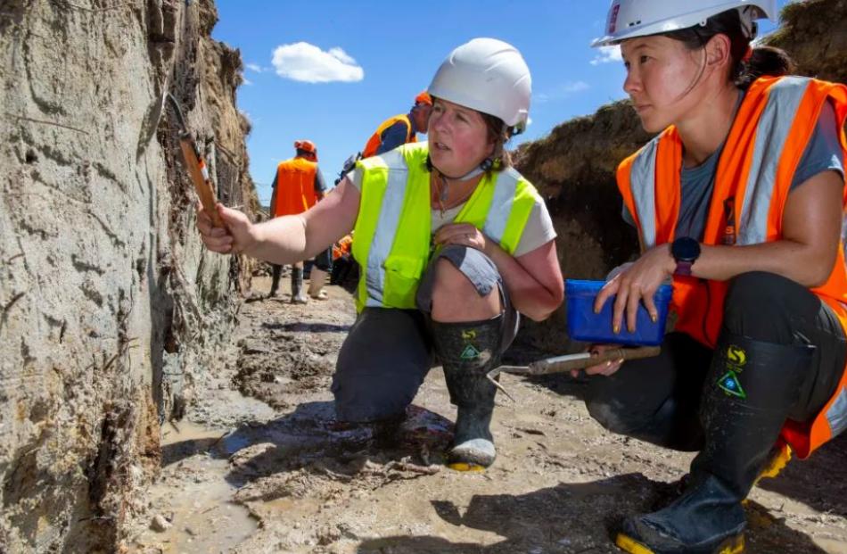 GNS and EQC fault line researchers at Te Puninga. Photo: Supplied / EQC