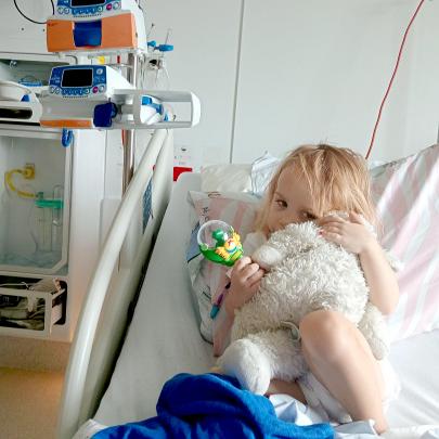 Harlow Boynton is a month into her treatment for leukaemia. Photo: Supplied