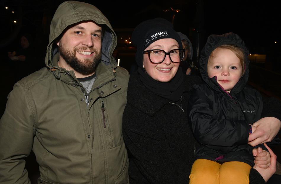 Tom and Shayna Hill, of Dunedin, with their daughter, Marley, 3.