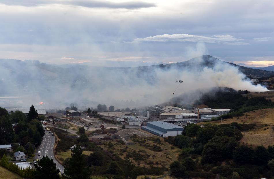 Burnside during an out-of-control fire last night. Photos: Peter McIntosh