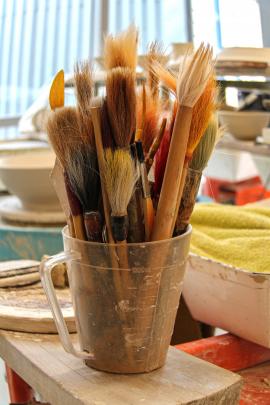 Neil Grant handmade his brushes.