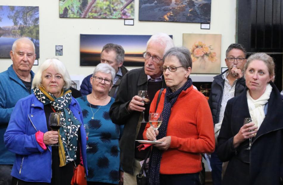 The large crowd of members and supporters watch the opening speeches at the launch of the...