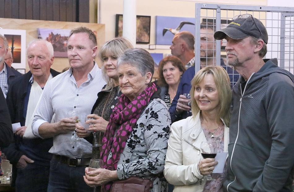 The large crowd of members and supporters watch the opening speeches at the launch of the...