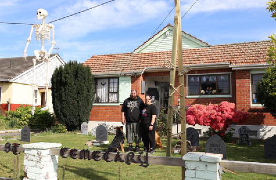For three years Jordan and Sammy Dickinson have decorated their house. Photo: Natalie Pham