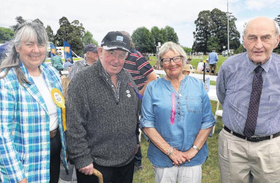 Patrons . . . Amberley A&P Association immediate past president Annette Marr (left) with show...