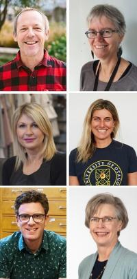 New University of Otago professors announced yesterday are (top row, from left) Nicolas Cullen ...