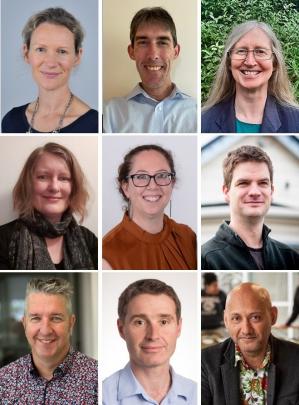 New University of Otago professors announced yesterday are (top row, from left) Susanna Every...