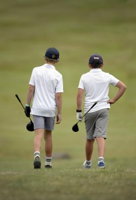 Dunedin 12-year-olds George Currie (left) and Thomas Clayson had a big day ahead of them as they...