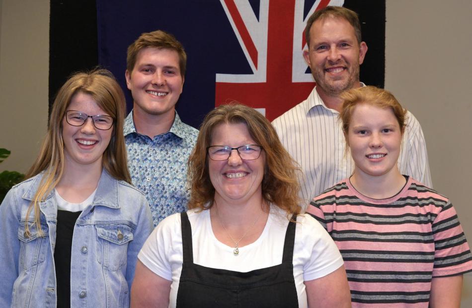 From left: Harriet (13), Peter, Suzanne, Tim and Katie (15) Rowe, all originally from the UK....