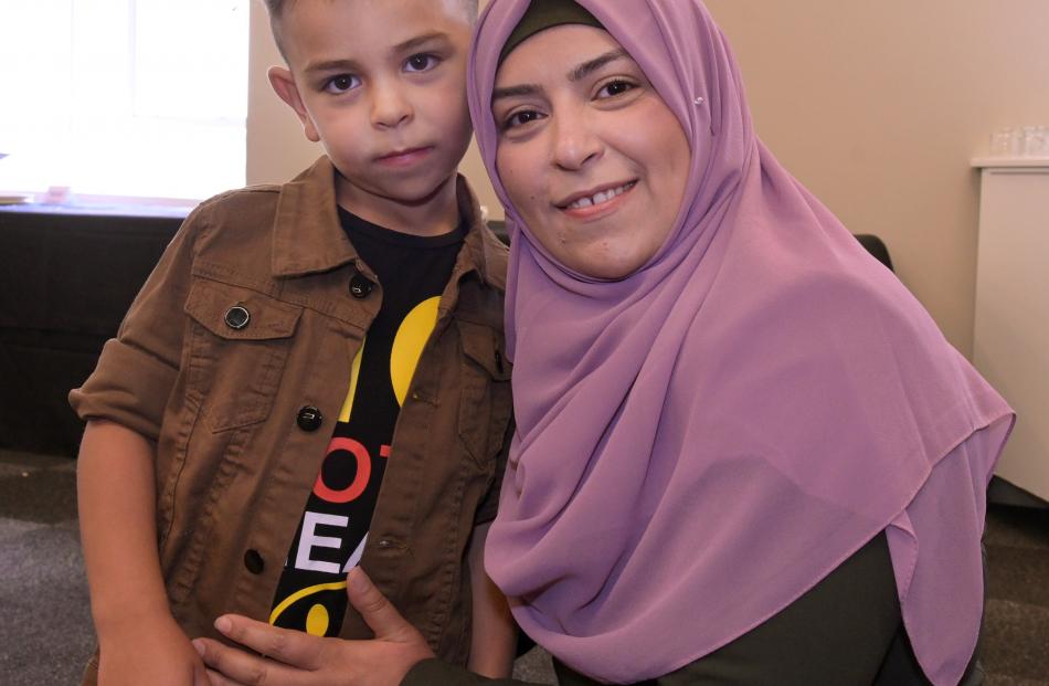 Malak Akkam, originally from Syria, with her son Wesam Ghanam (5).

