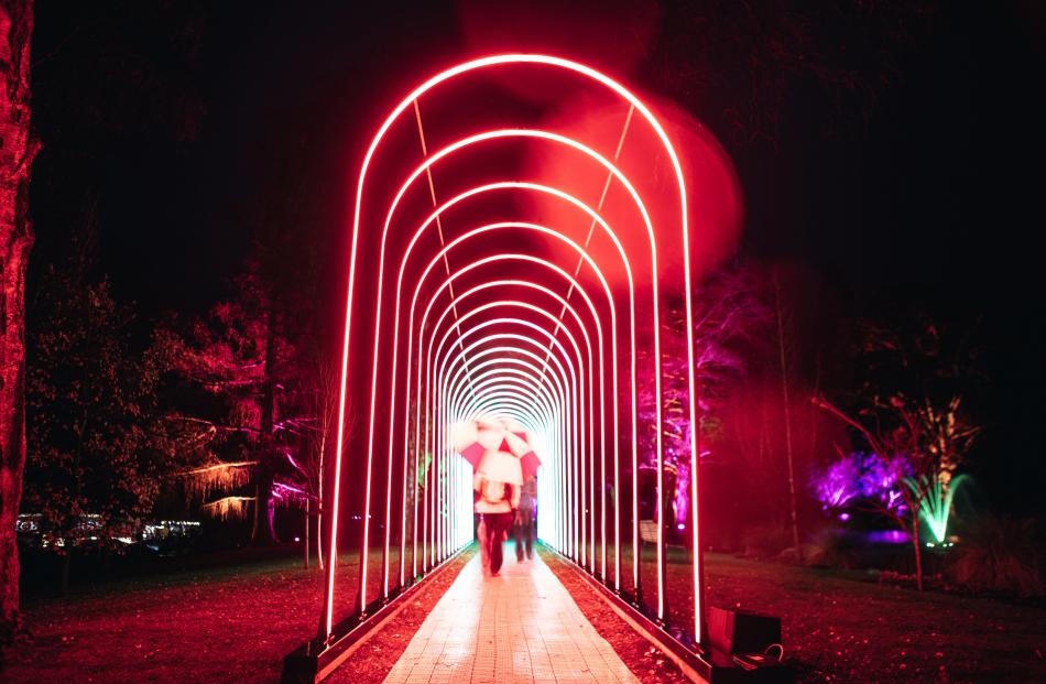 More than 30 light installations were erected in the Queenstown Gardens for Luma 2023.