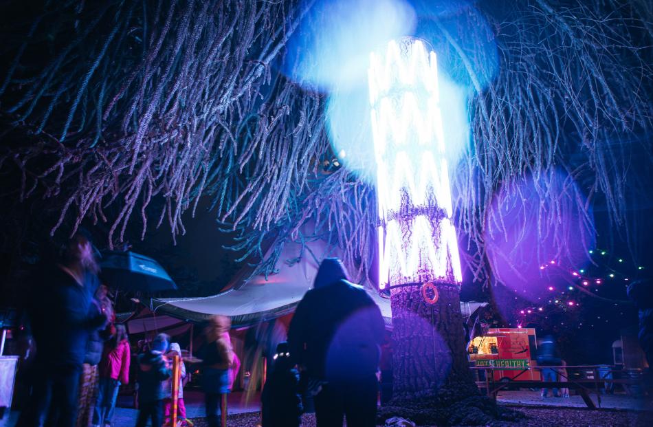 Light installations, performers, musicians and vendors filled the Queenstown Gardens over King’s...