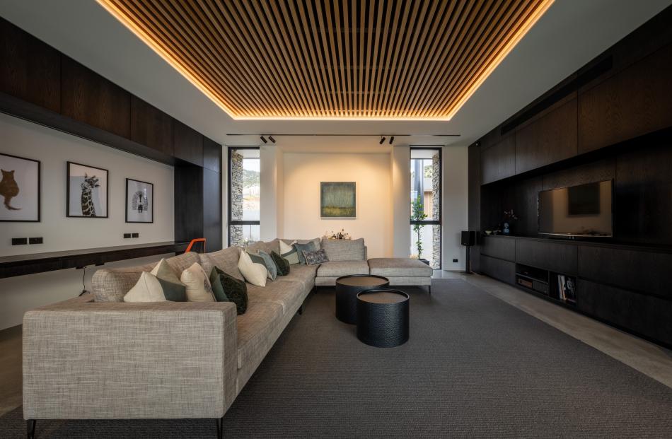 Timber-battened ceilings add texture and warmth.