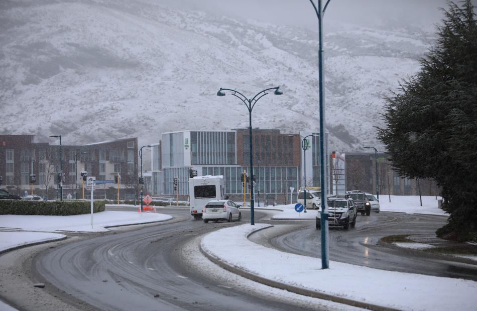 Snowy scenes near Queenstown this morning. Photo: Rhyva van Onselen