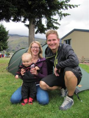 Jenny,  Mattias  and Vidar (8 months) Lindberg,  of Sweden.