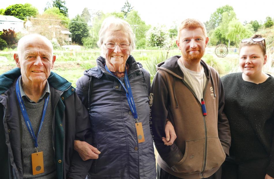 Peter and Margaret Sim, of Mosgiel, and Regan Michie and Cheyanne Robertson, both of Lawrence.