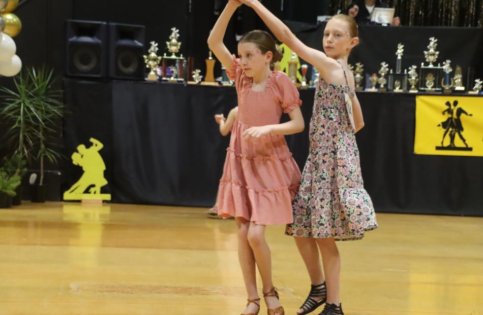 Ayla Geerloffs, 10, and Jessica Brown, 11, both of West Gore School.