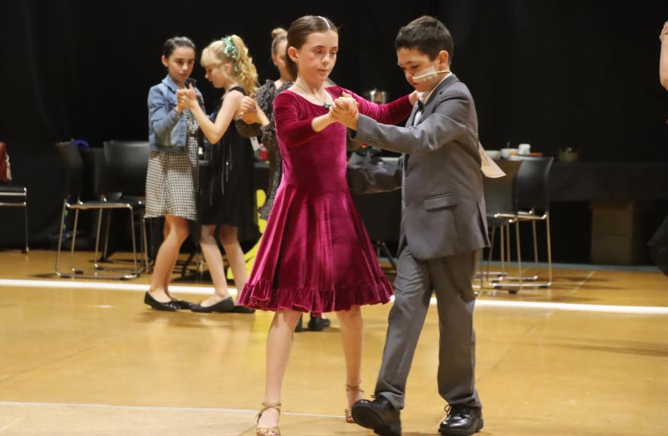 Estella Meehan, 10, and Corbin Belt, 11, both of East Gore School.