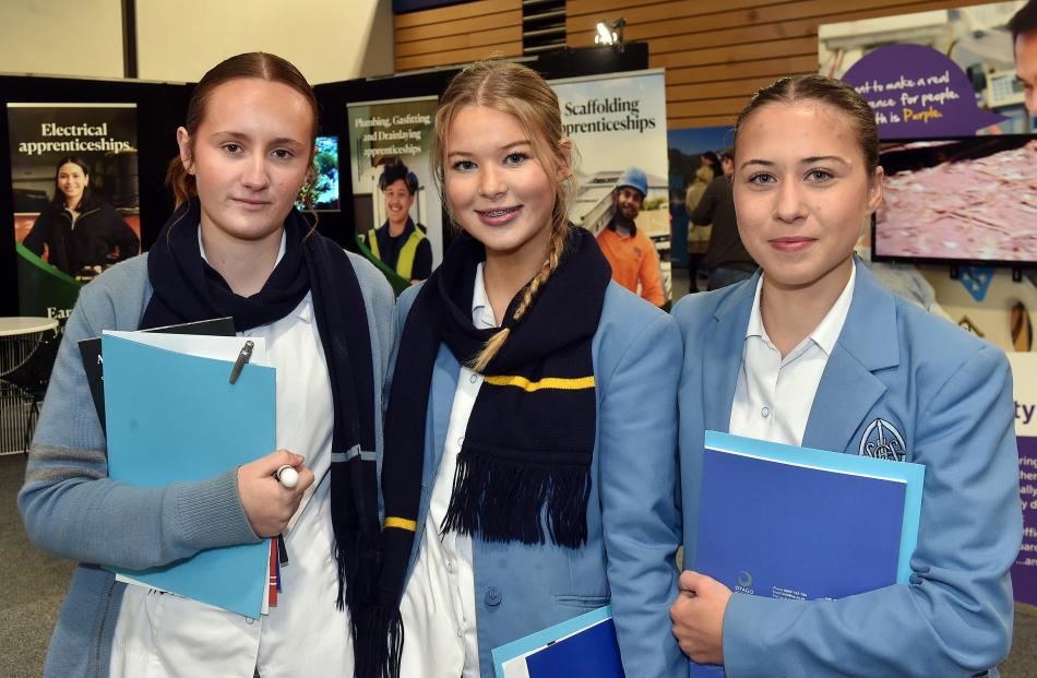 St Hilda’s Collegiate School pupils Charlotte Horrell, 16, of Waikaia, Annie Barnett, 15, of...