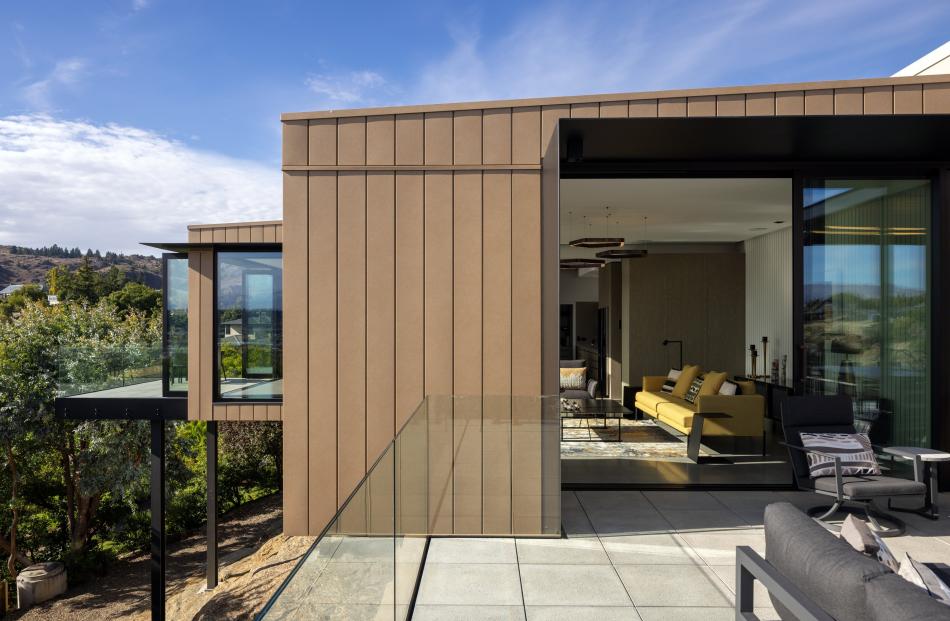 The gold-hued aluminium panel cladding was chosen for its durability.