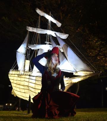 A J Keable, of Dunedin, looks to the horizon during the Midwinter Carnival at First Church on...