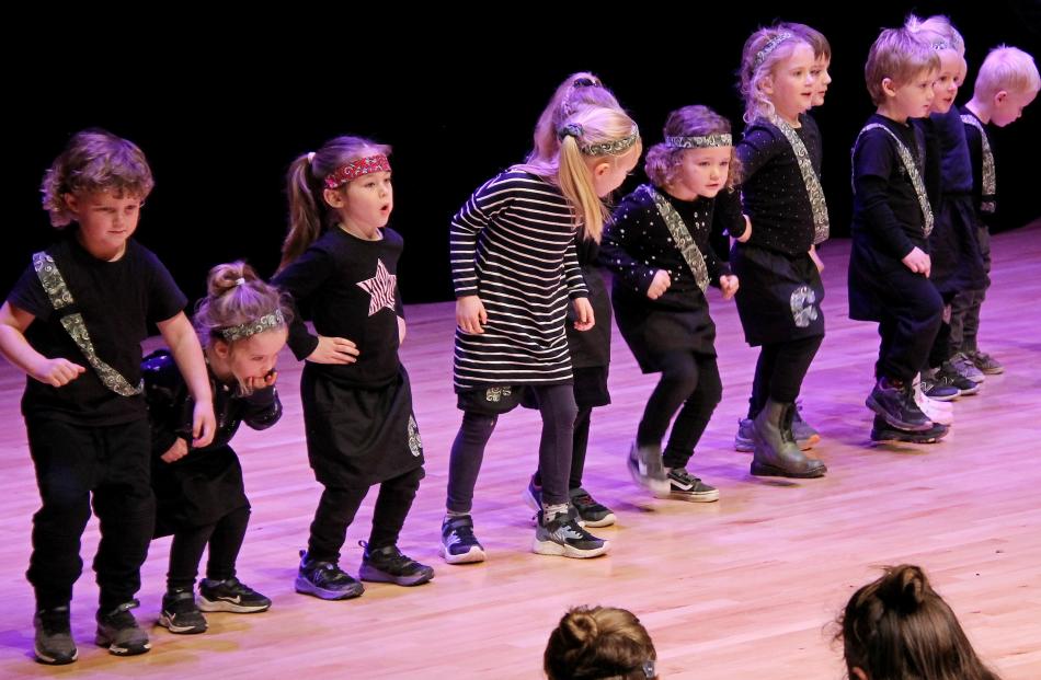 Children from Balclutha’s Big River Educare performed te reo action songs.