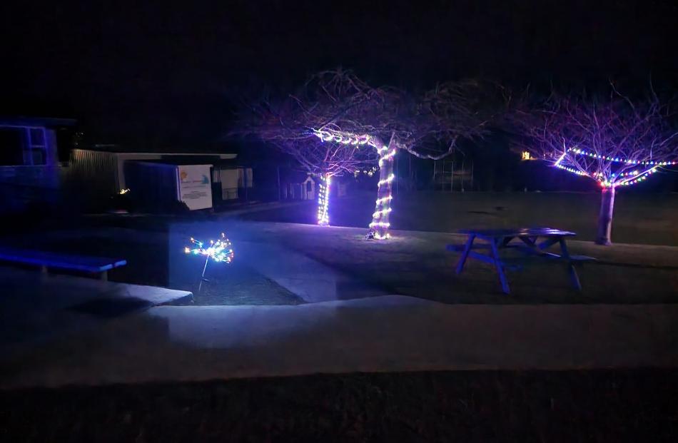 Kakanui’s Matariki evening included trees in lights.