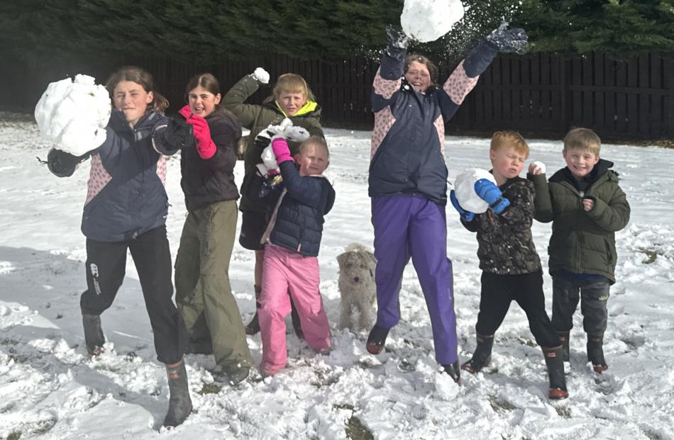 Lee Stream School pupils (from left): Laura Horton (12), Violet Gray (12), Ollie Vaughan (12),...