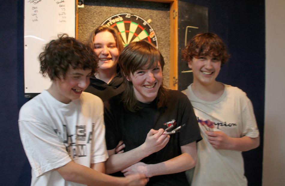 Arrow smiths (from left) Rory Hancock, 15, James Walker, 14, Shane Taylor, 16, and Tane Rewita,...