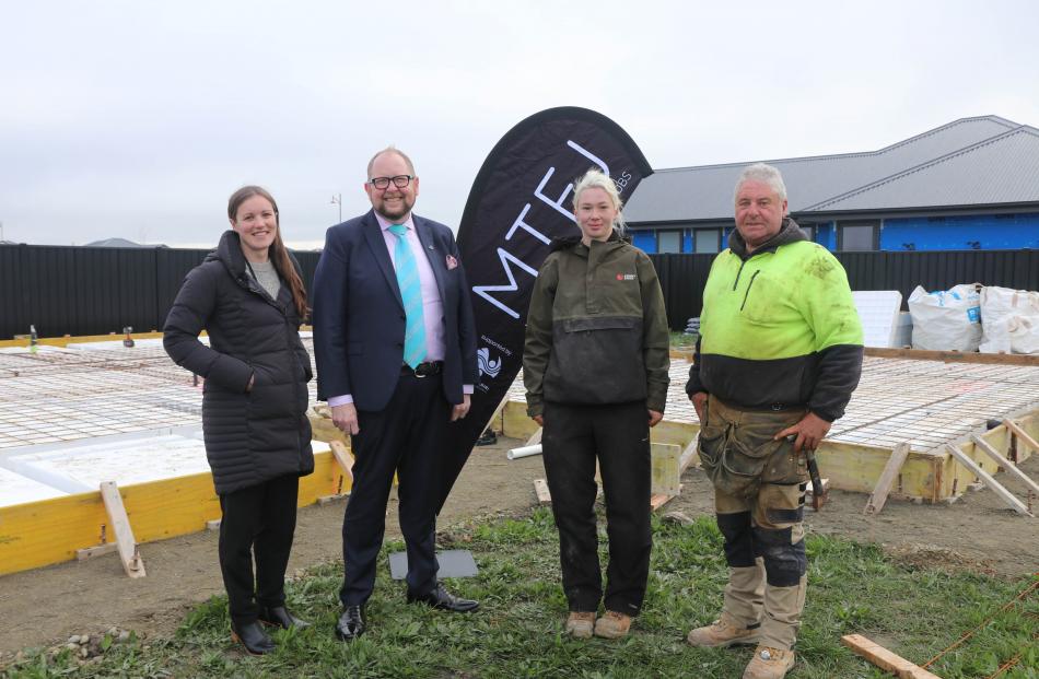 Young mum Sarah Lubbe (17, second from right) has found employment thanks to the Waimakariri...