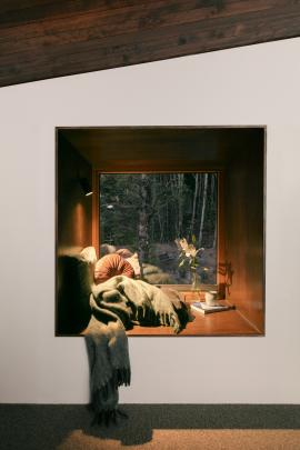 A book nook in the Tall Tree House located in Mt Creighton. PHOTOS: GABRIEL ADDA