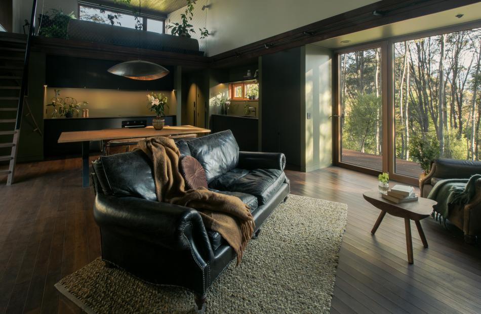 The Tall Tree House’s open-plan kitchen, living and dining space.