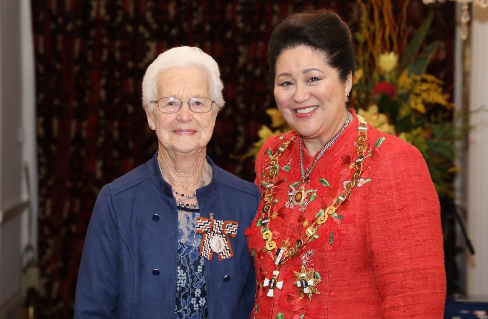 Fay Taylor, of Mosgiel, was awarded the KSM for services to the community. PHOTOS: GOVERNMENT HOUSE