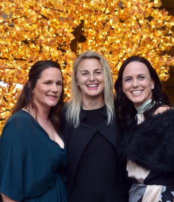 Event goers (from left) Maggie Burgess, Chloe Hawken and Vicki Coburn, all of Dunedin.