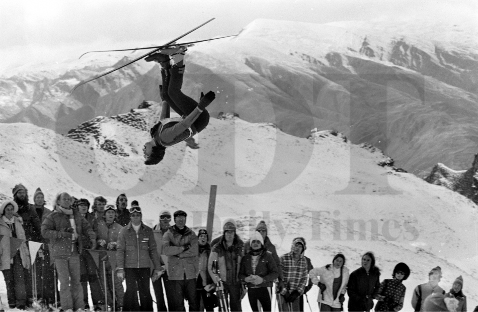 Otago Daily Times negative published 12/08/1975. The inaugural Queenstown Winter Sports Festival...