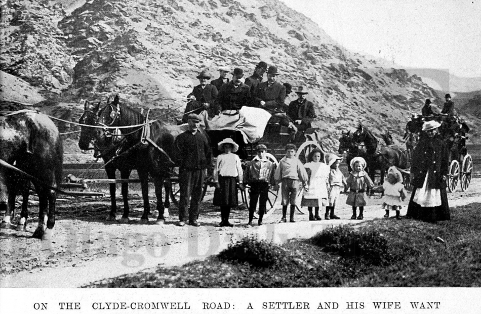 April 19: The Prime Minister, Sir J. G. Ward (centre, front seat on coach), looks down on the...