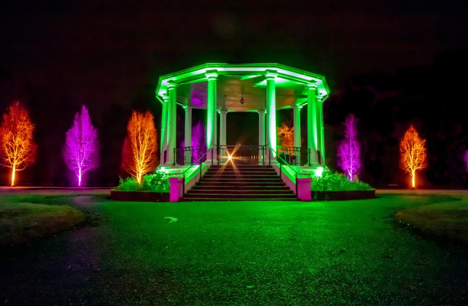 In the iconic category, Parag Tambe’s photo of the Queens Park band rotunda, lit up during...