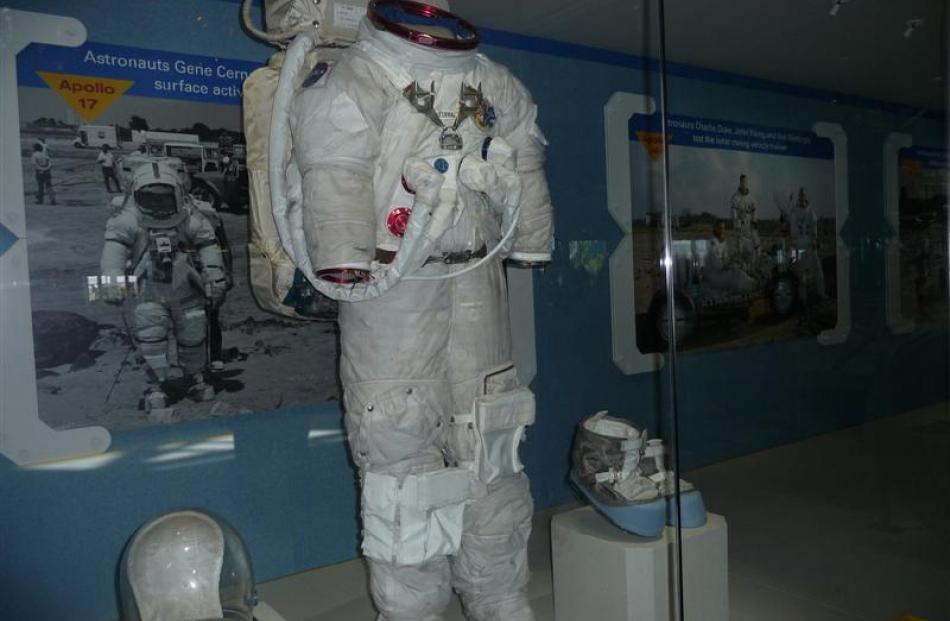 The spacesuit of Gene Cernan, the last man to walk on the moon, as commander of the last mission...