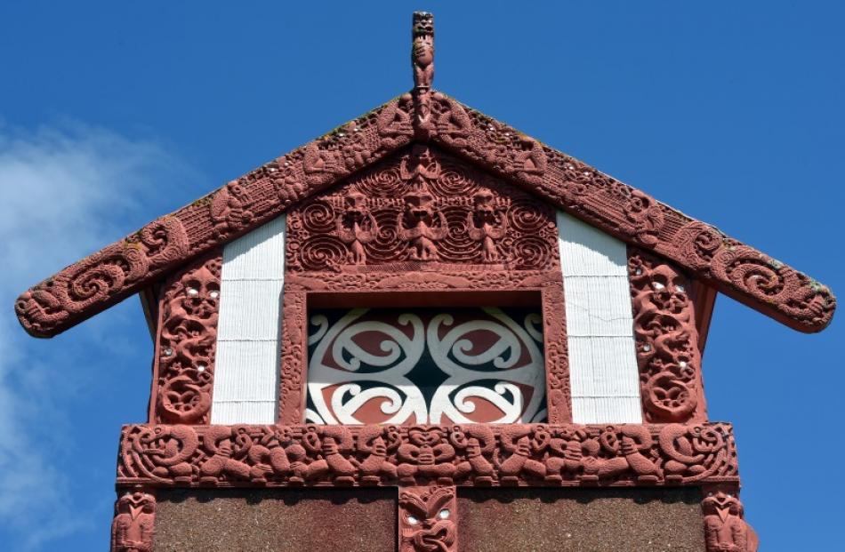 The tower of the Otakou Memorial Church Museum. Cover image: Pounamu tiki carved by Des...