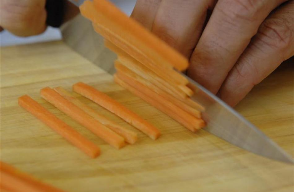 Jardinière or batons - Cut the prepared vegetable into 0.5cm slices lengthways, then cut the...