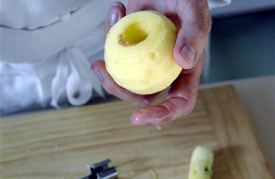 4. You can fill the hole of cored but unpeeled apples with dates or raisins and a little honey or...