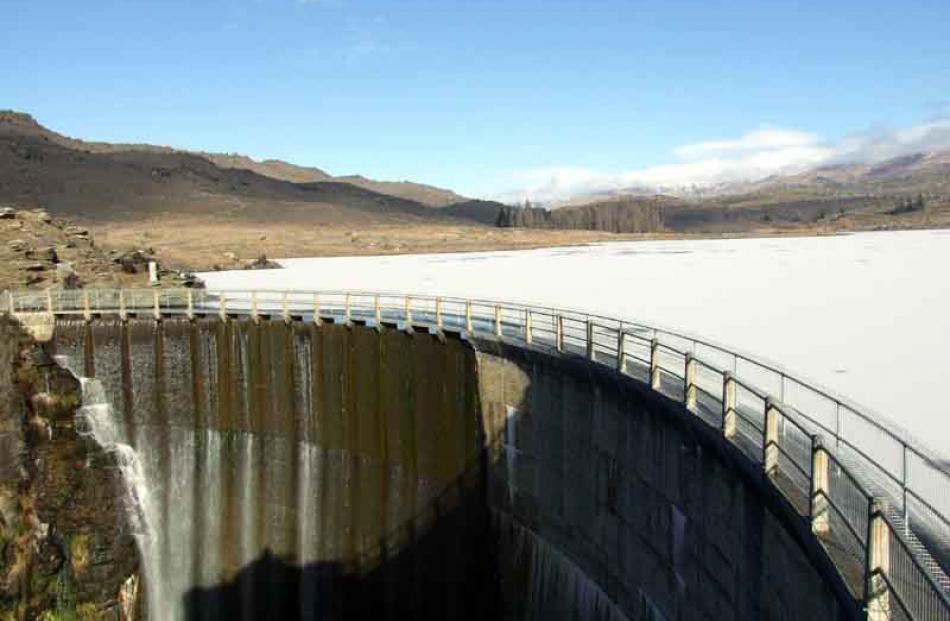 A frozen Butchers Dam, near Alexandra.