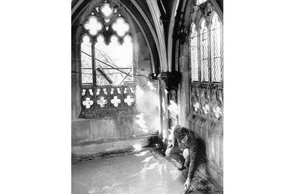 Sealing the vault with concrete in 1973.