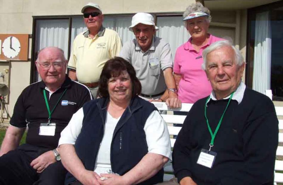 (Back, left to right) Brian Cushnie, Denis  Cavanagh and Elaine Cushnie, of Alexandra. Front:...