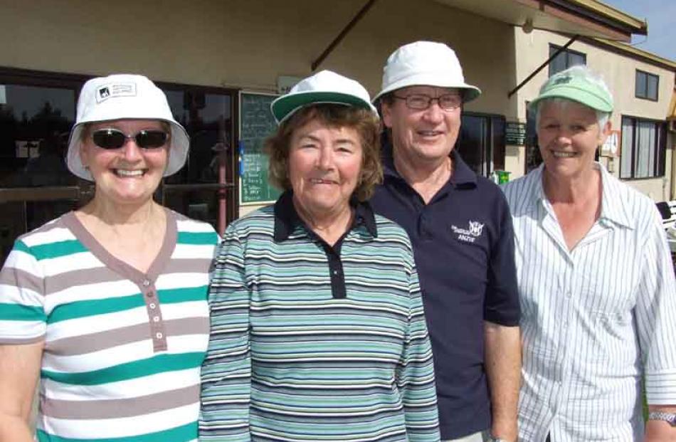 Shirley Randle, Evelyn Lowery, Gordon Randle and Raelene Cavanagh, all of Alexandra.PHOTO:LYNDA...