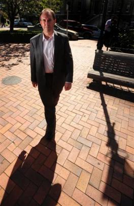 David Black walked from his home in Mosgiel to work in the centre of Dunedin. Photo by Craig Baxter.