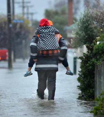 South Dunedin flooding in June. Photos by ODT.