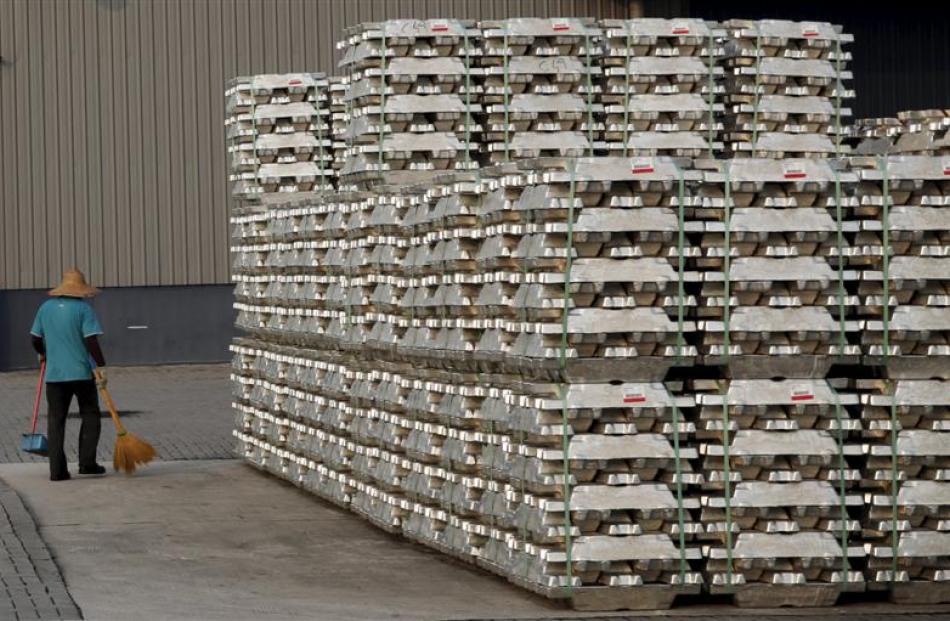 Aluminum and electricity prices are crucial to Tiwai Point's future. Pictured are aluminium...