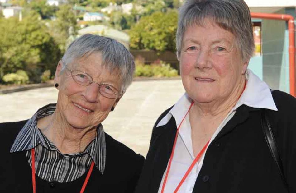 Dunedin North Intermediate 75th Jubilee on Saturday. From left is, Anne Mckernan and Betty Howell.